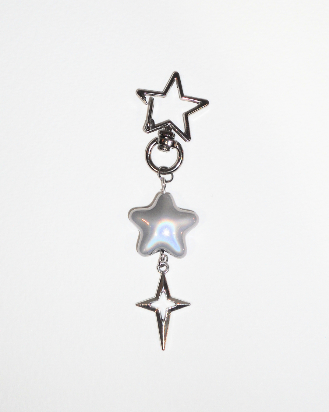 Chrome Star Bag Charm